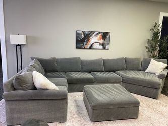 Macy’s sectional sofa couch ottoman