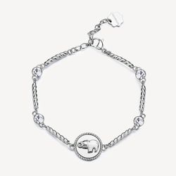 Brosway Italia Good Luck Chakra Silver Elephant Bracelet and Earrings Set