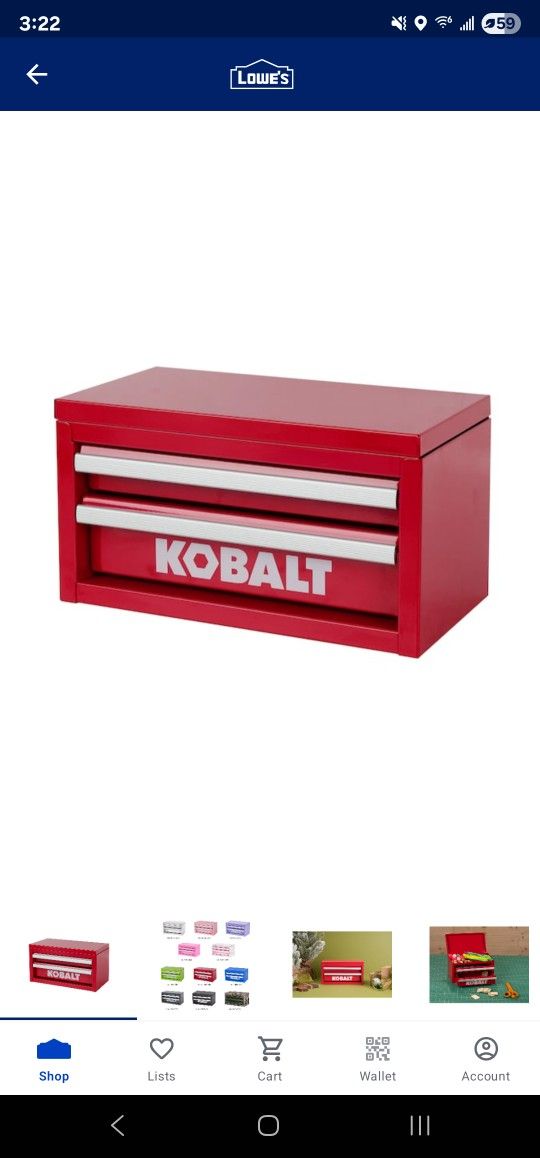 Kobalt Mini Tool Box (Red)