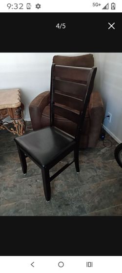 Solid sturdy chair. Upholstered seat