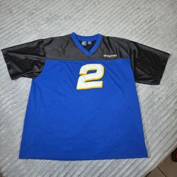Vintage 90s Big Dogs Mesh Mens XLarge Football Blue Jersey #2