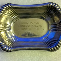 Antique 1956 Gorham Silver plated Rally Race Award
