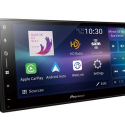 Pioneer DMH-W3050NEX 6.8" Double Din Multimedia Digital Media Receiver, Wireless Apple CarPlay and Android Auto, HD Radio, Bluetooth, Backup Camera Co