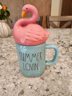 RAE DUNN SUMMER LOVIN' MUG W/TOPPER