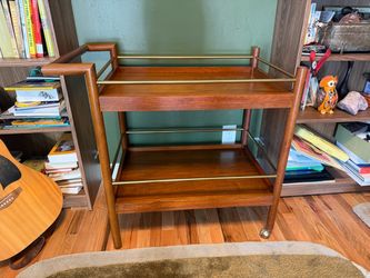 West Elm Mid Century modern bar cart