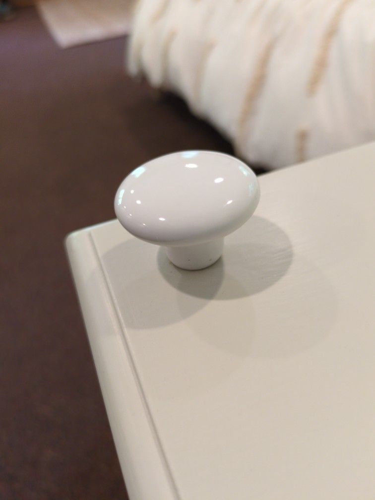 16 White Ceramic Cabinet Knobs