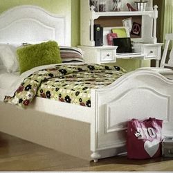 Twin Bed Frame with Headboard, Panel, and Rails 
