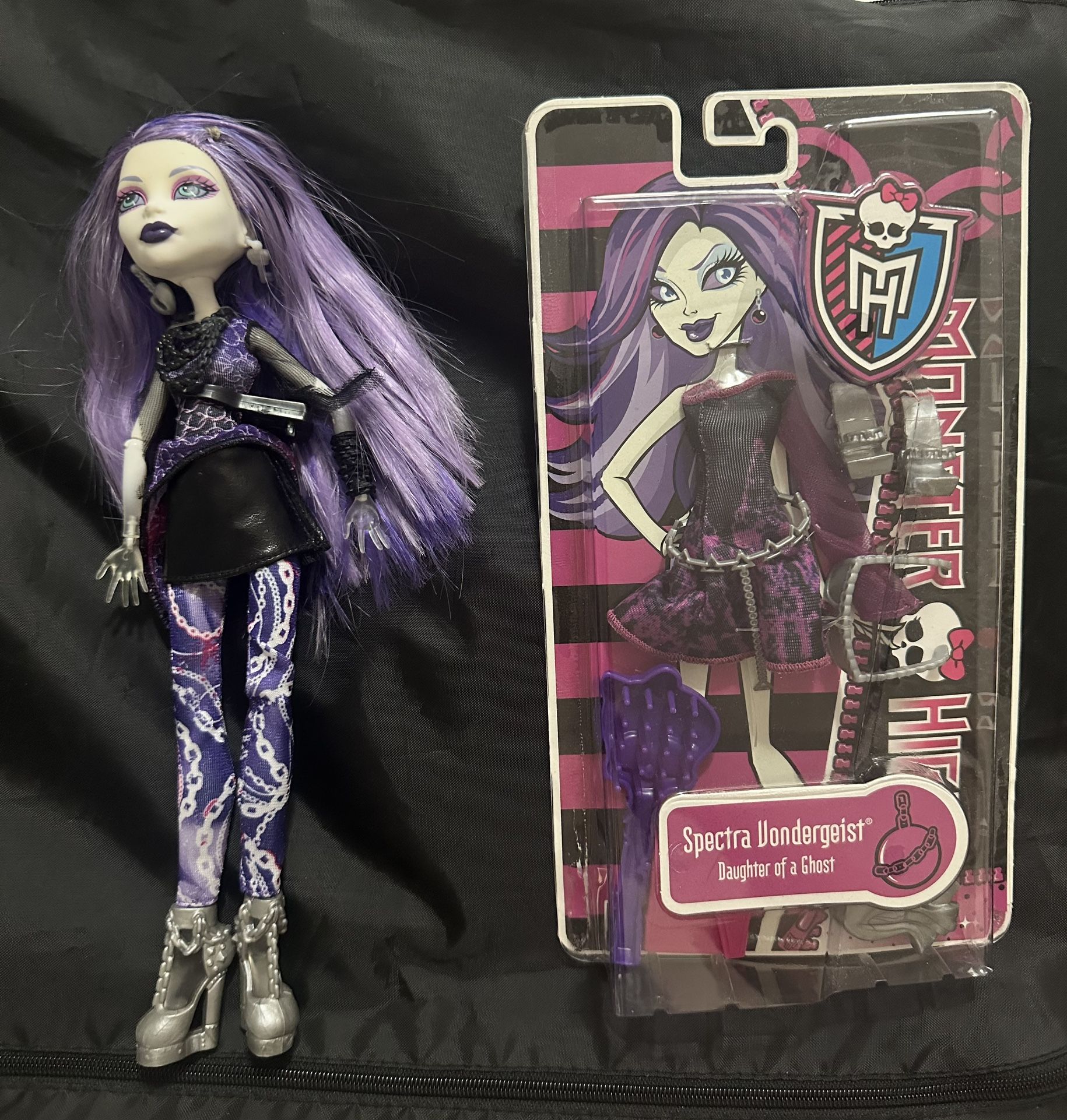 MONSTER HIGH Doll Spectra Vondergeist Fashion Pack Purple Dress Silver Shoes