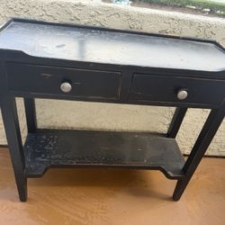 Wood  Distressed Side Table 