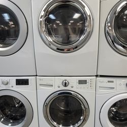 LG Front Loading Washer And Stackable Gas Dryer Set 