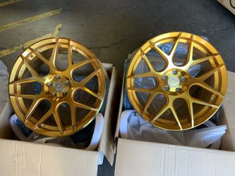 19x8.5 new gold rims tires set 5x114.3 Lexus accord Infiniti Camry