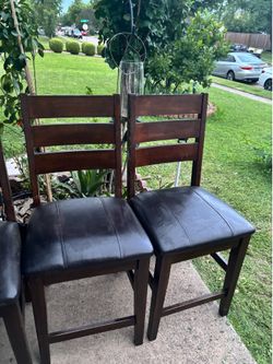 Set of 4 tall dining chairs