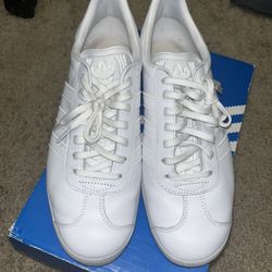 Adidas Gazelle Leather Triple White