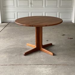 Mid Century Solid Teak Dining Table 