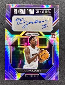 2023 Prizm Draft GG Jackson Sensational Signatures Hyper Silver Auto Rookie RC