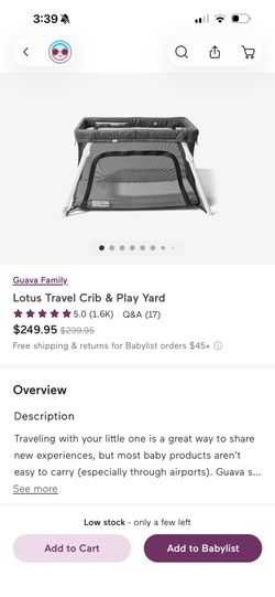 Guava Family travel crib and play
