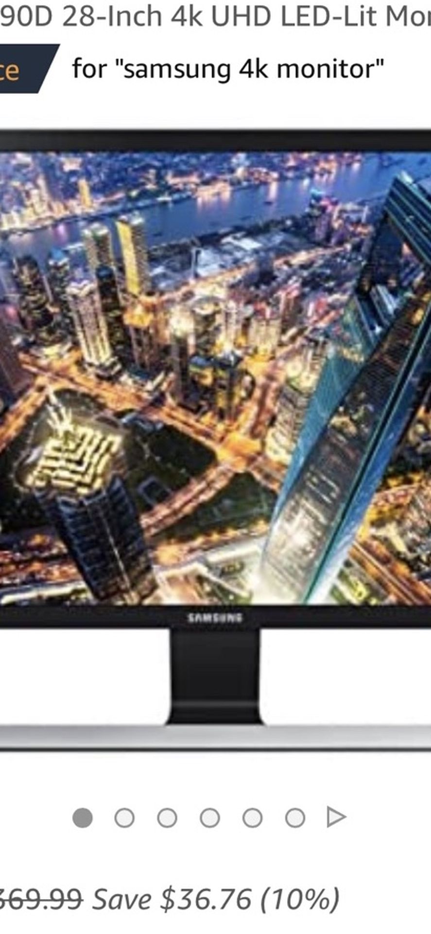 Samsung 28-Inch 4k UHD LED-Lit Monitor