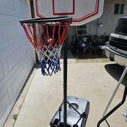 Basketball hoop  it goes up more