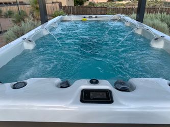 Beautiful Swim Spa with automatic Covana cover