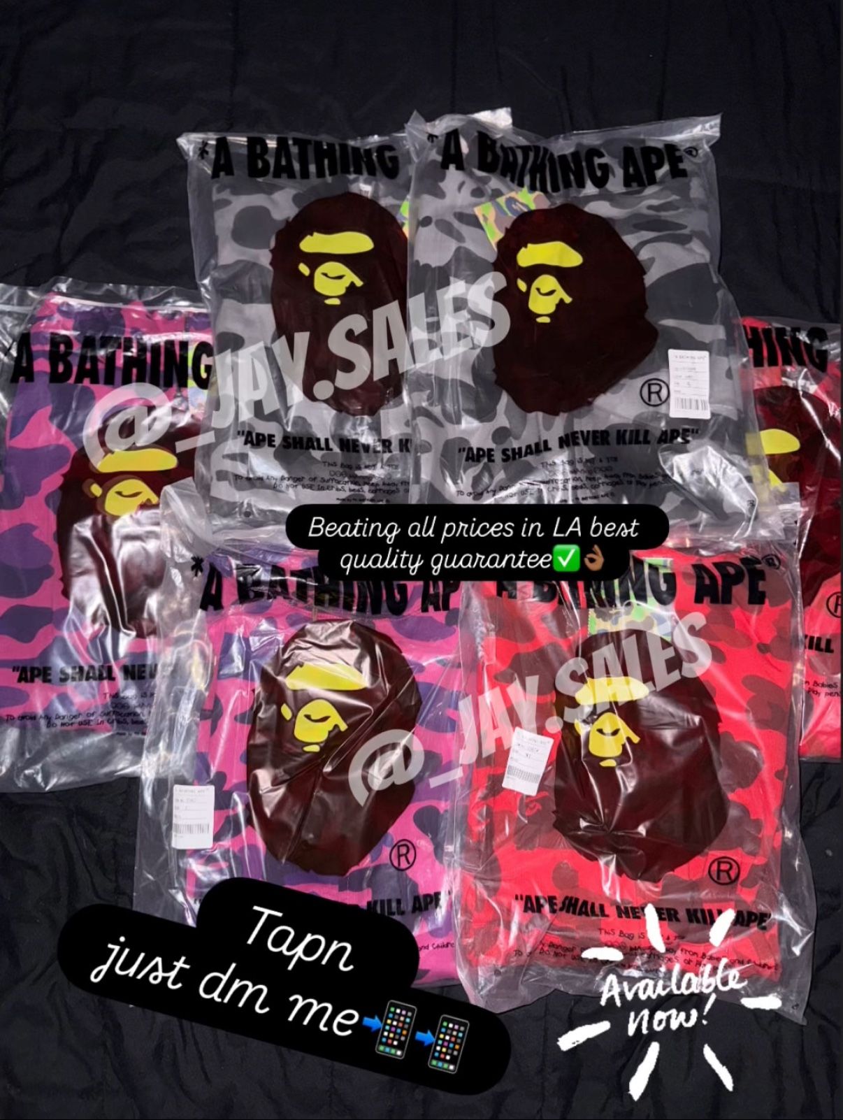 Bape Zip Ups Dust Bag With All Tags Dm Me 📲
