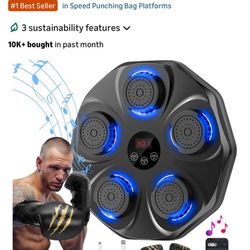 TGLLM Music Boxing Machine, Interactive Punching Trainer with Boxing Gloves