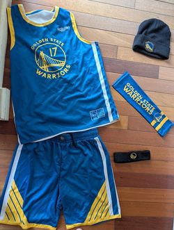 Golden State Warriors Basketball jersey, shorts, beanie, headband, sleeve - priced $3 to $10 each