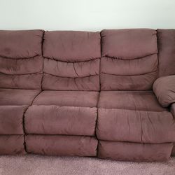 Sofa and love seat, both recline