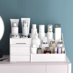 Storage Box, 1pc Makeup Organizer With Drawers, Countertop Organizer For Cosmetics, Vanity Holder For Lipstick, Brushes, Lotio