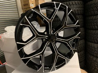 Snowflake wheels 24" tire option 295-35-24 275-30-24 1,500 out the door finance available