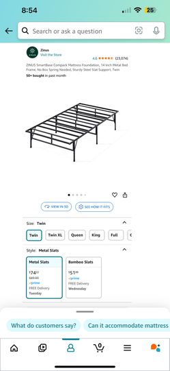 Twin bed Frame + Free Mattress W/ Purchase