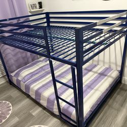 Double Full Bunk Bed Metal With One Mattress Only