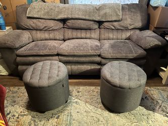Pair of new ottoman’s with storage