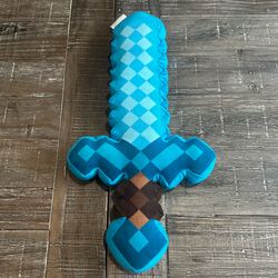 Minecraft Diamond Sword Plush 19” Jay Franco 2017 Official Mojang Licensed