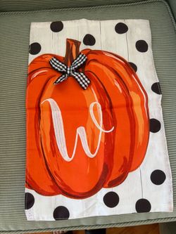 Monogrammed Fall Garden Flag