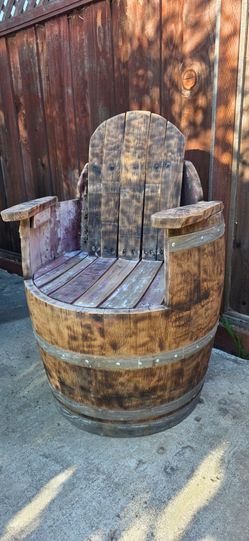Custom wine barrel chair.