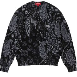 Supreme Printed Paisley Sweater Black 