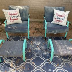 Turquoise/Navy Patio Furniture