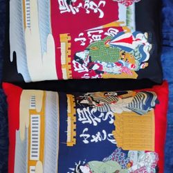 Large Vintage Japanese Pillows 