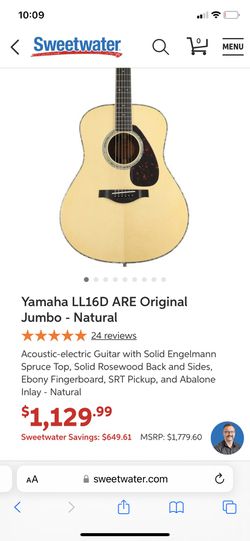 Yamaha Acoustic Guitar - Yamaha LL16D ARE Original Jumbo - Natural