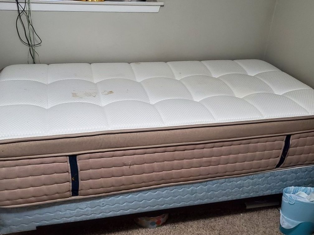 Twin Bed with Box Spring and Frame