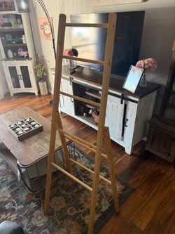 Bamboo Clothes Drying Ladder Rack