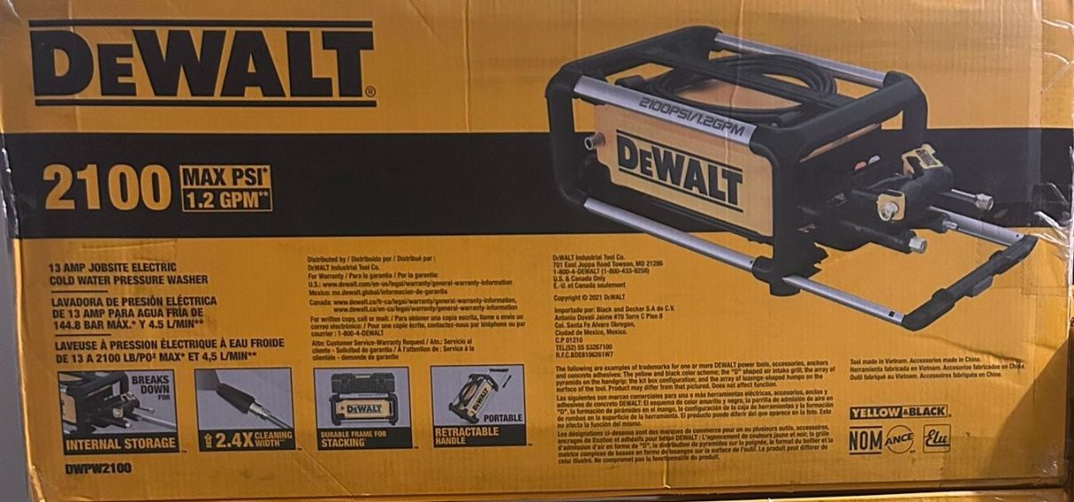 2100 Psi Dewalt Pressure Washer