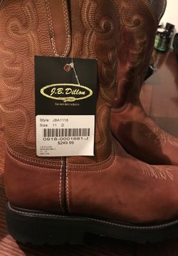 New J.B Dillon working boots size 11