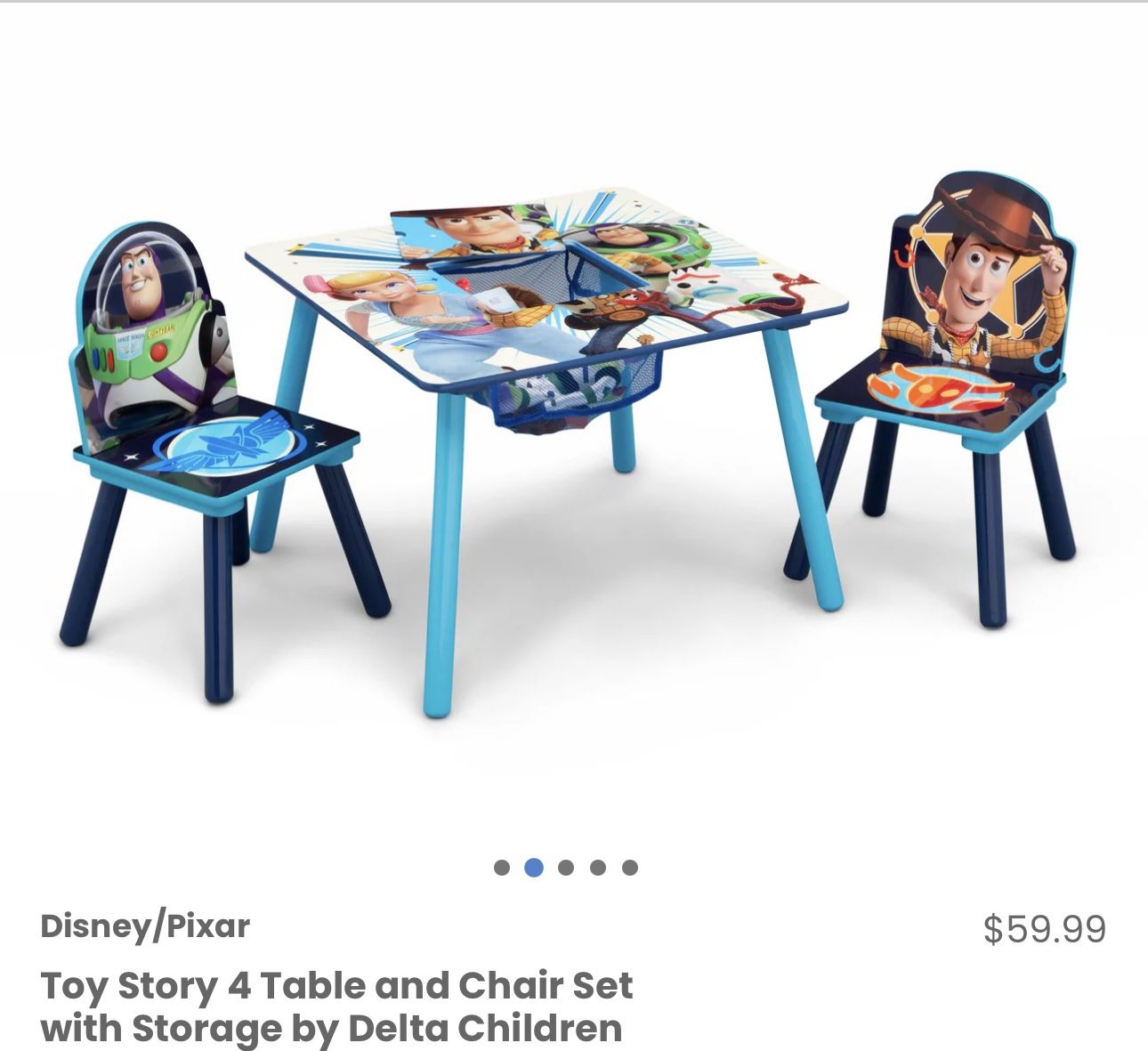 New Toy Story Kids Table With 2 Chairs