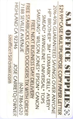 Driver needed for office supplies work with truck