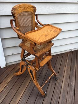 Antique high chair and rocker-still Available