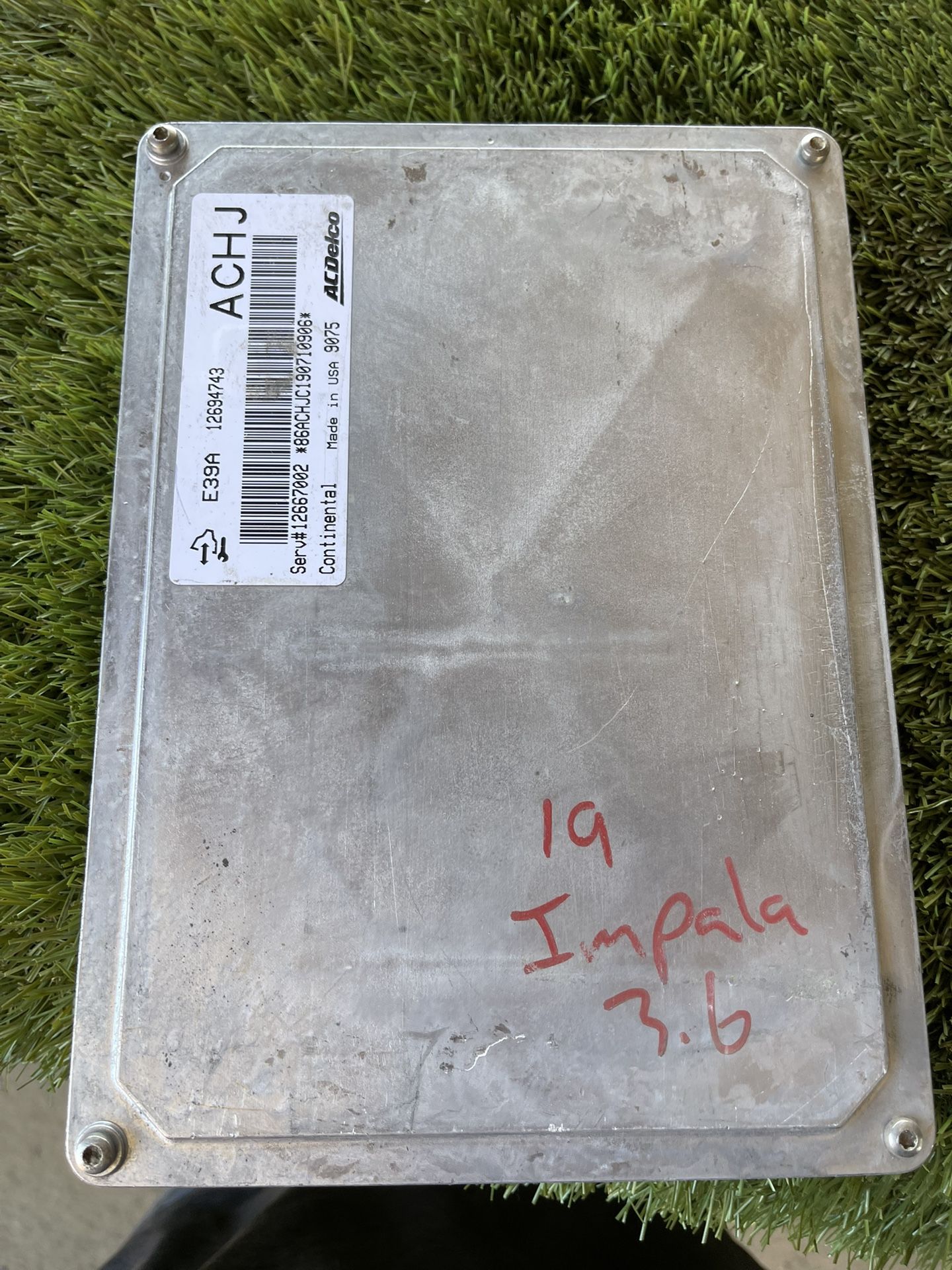 2019 Chevy impala Engine Control Unit