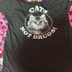 cats not drugs shirt :3 
