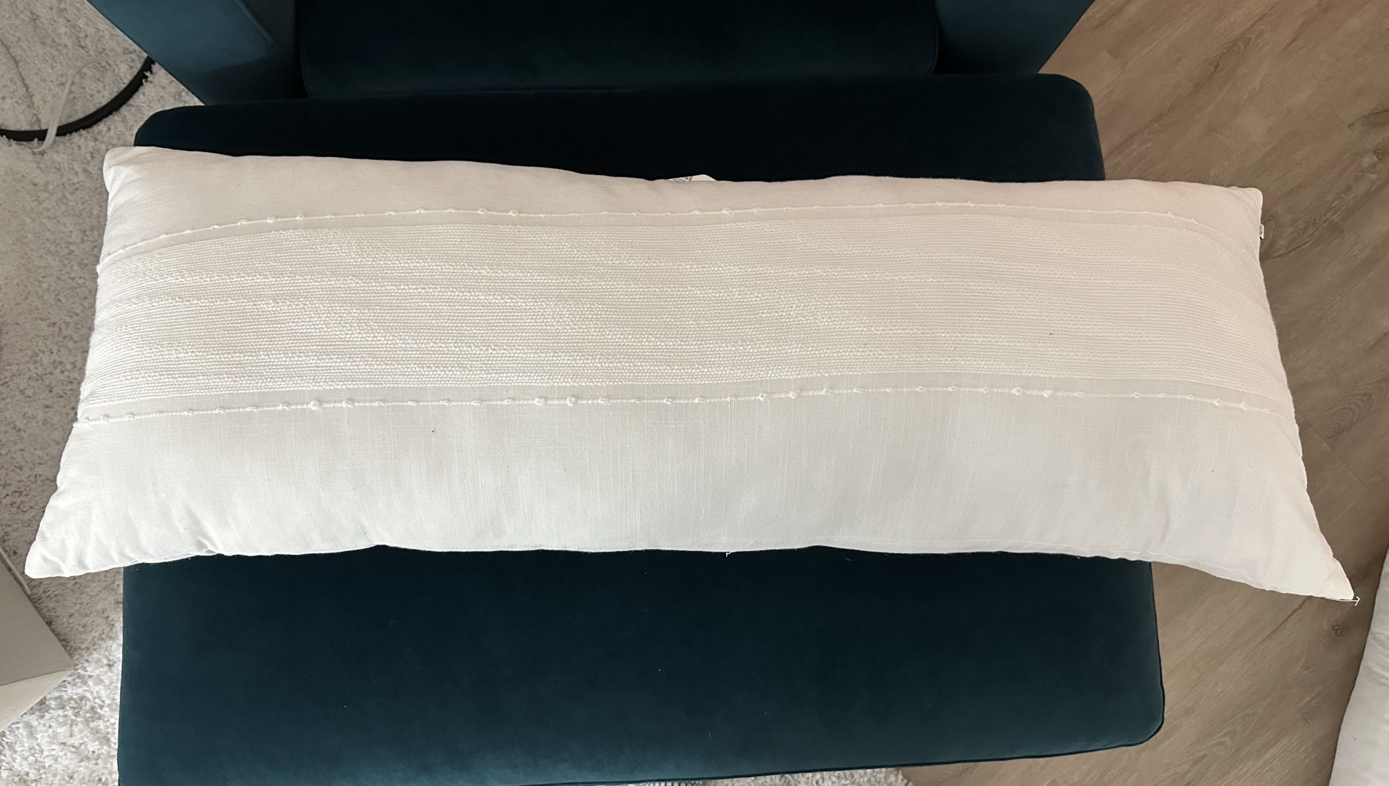White West Elm Lumbar Pillow