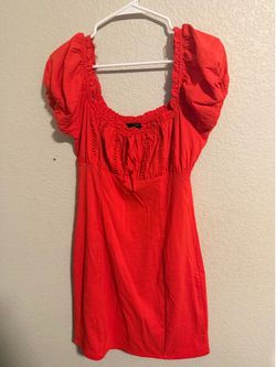 Summer red dress